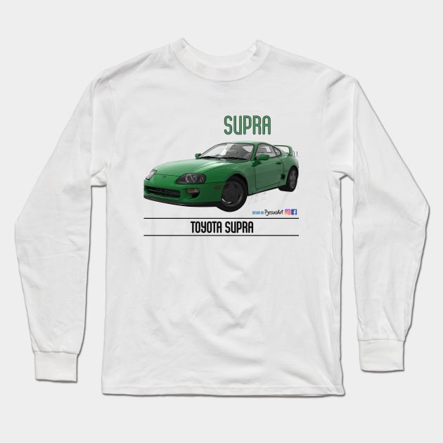 Supra Green Pearl Long Sleeve T-Shirt by PjesusArt